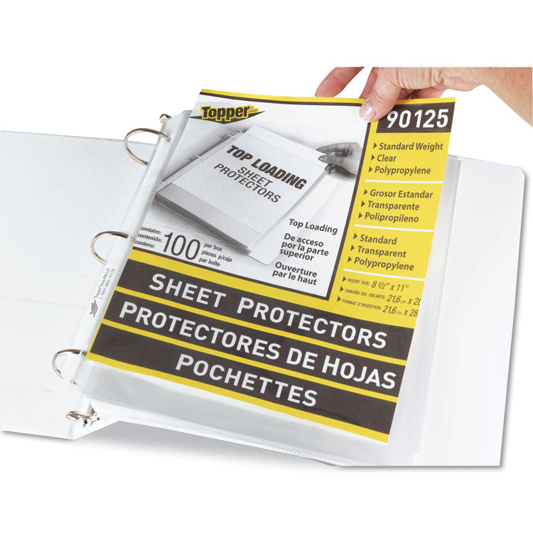 Top-Load Polypropylene Sheet Protectors, Standard, Letter, Clear, 2 , 100/Box