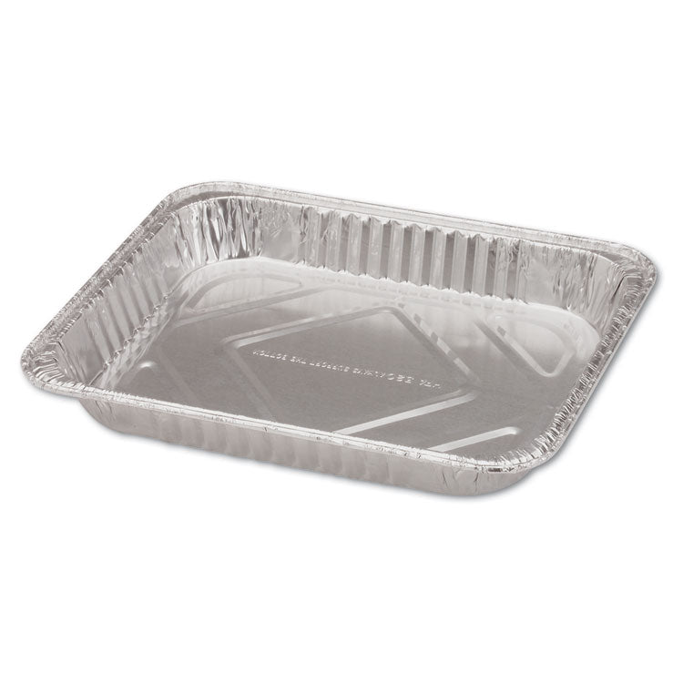 Aluminum Steam Table Pans, Half-Size Shallow, 1.69 Deep, 10.38 x 12.75, 100/Carton