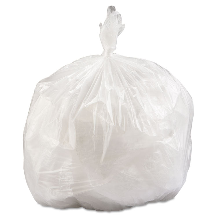 High-Density Commercial Can Liner Value Pack, 33 gal, 14 mic, 33 x 39 , Clear, Interleaved Roll, 25 Bags/Roll, 10 Rolls/CT