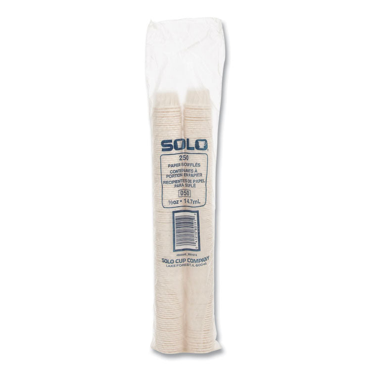 Paper Portion Cups, ProPlanet Seal, 0.5 oz, White, 250/Bag, 20 Bags/Carton