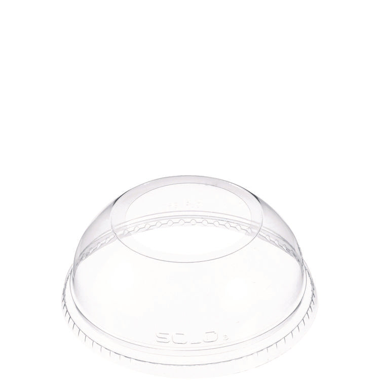 Open-Top Dome Lid, Fits 16 oz to 24 oz Plastic Cups, Clear, 1.9" Dia Hole, 1,000/Carton