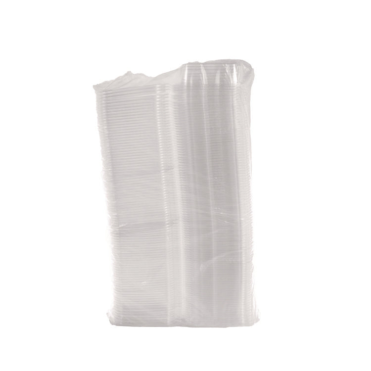 ClearPac SafeSeal rPET Tamper-Resistant Container, ProPlanet Seal, Flat Lid, 24oz, 6.4 x 1.9 x 7.1, Clear, 100/Bag, 2 Bags/CT