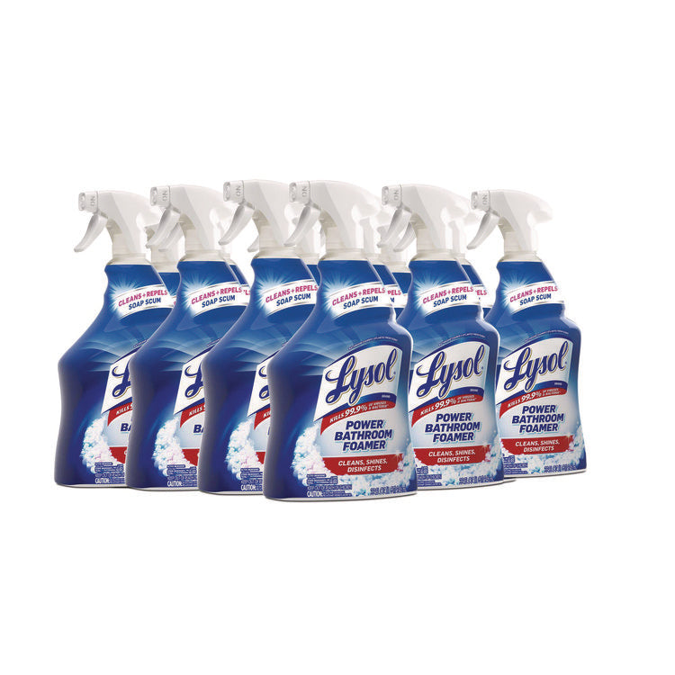 Disinfectant Power Bathroom Foamer, Liquid, Unscented, 32 oz Spray Bottle, 12/Carton