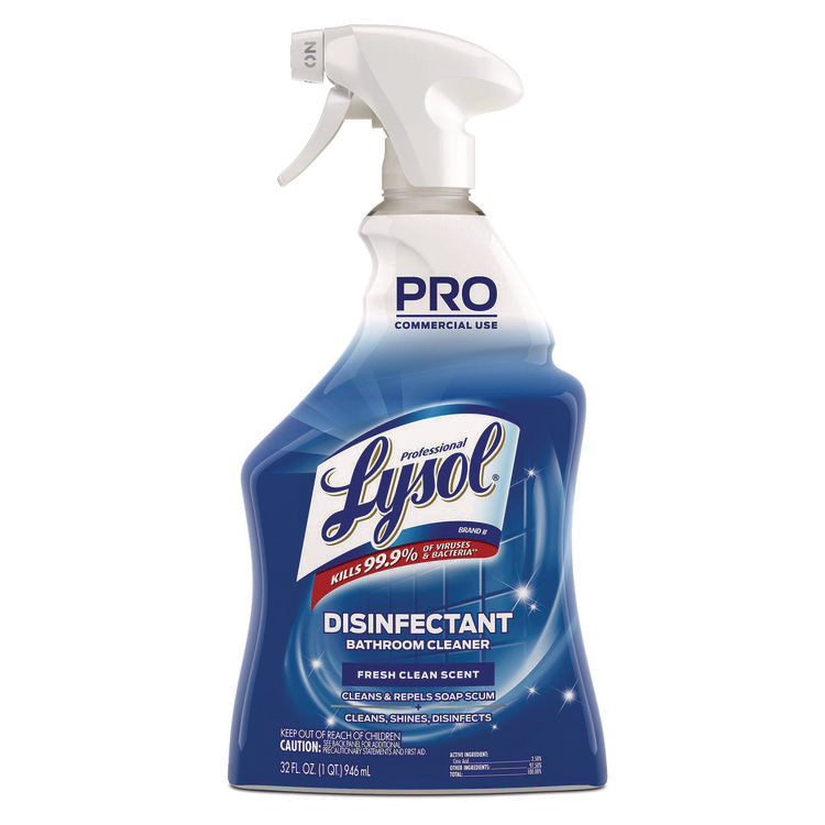 Disinfectant Bathroom Cleaner, 32 oz Spray Bottle, 12/Carton