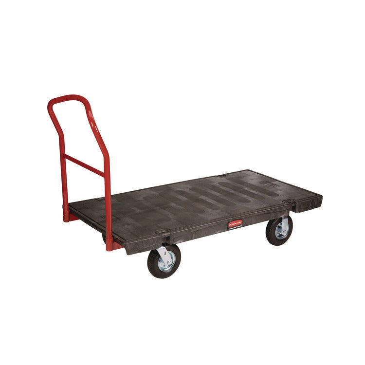 Heavy-Duty Platform Truck Cart, 1,200 lb Capacity, 24 x 48 Platform, Black