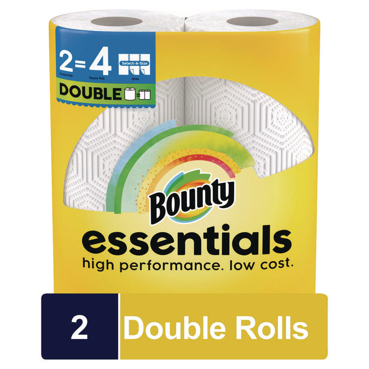 Essentials Select-A-Size Kitchen Roll Paper Towels, 2-Ply, White, 108 Sheets/Roll, 2/Pack, 8 Packs/Carton