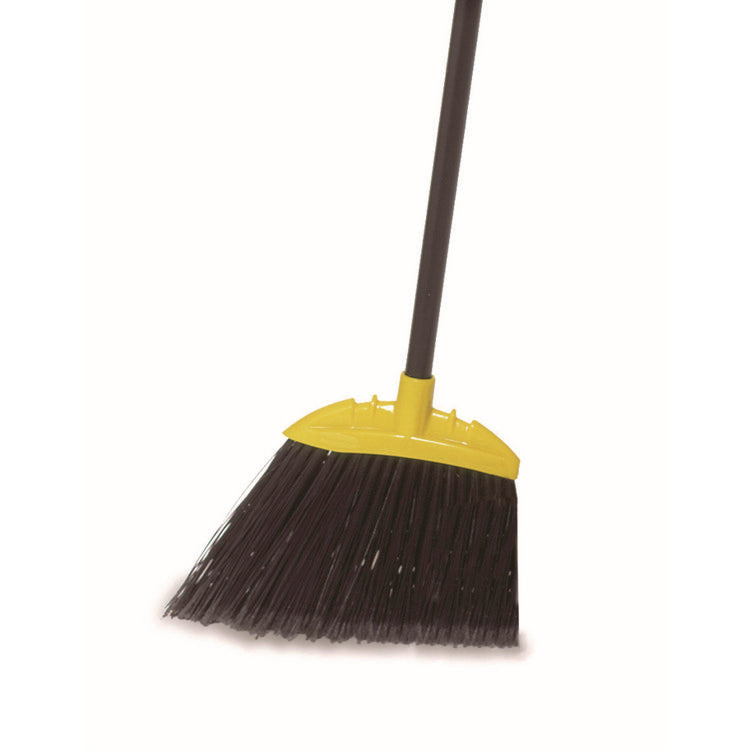 Jumbo Smooth Sweep Angled Broom, 46" Handle, Black/Yellow, 6/Carton
