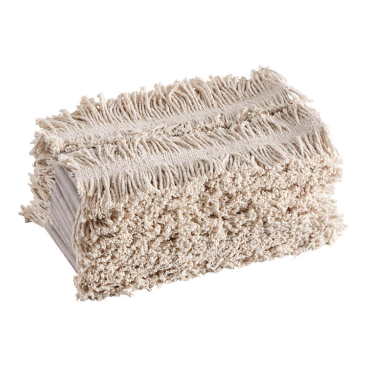 Cut To Length Dust Mops, Cotton, White, Cut-End, 5 x 40 Ft, 1 Box