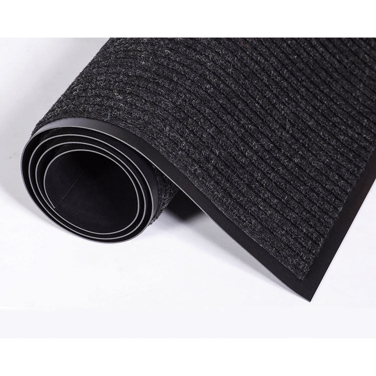 Needle Rib Wipe and Scrape Mat, Polypropylene, 36 x 60, Charcoal