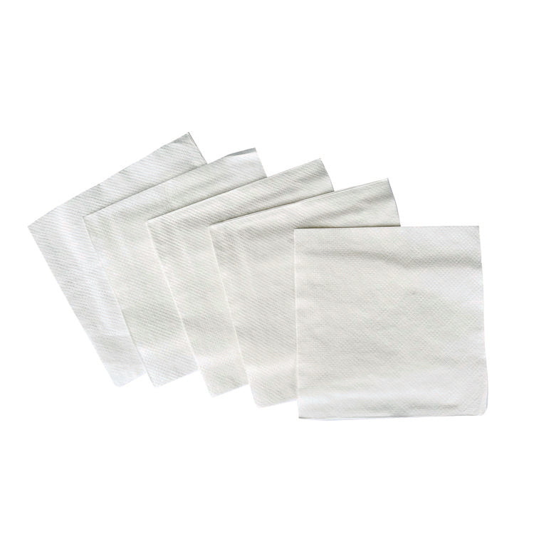 Cocktail Napkins, 1-Ply, 9w x 9d, White, 500/Pack, 8 Packs/Carton