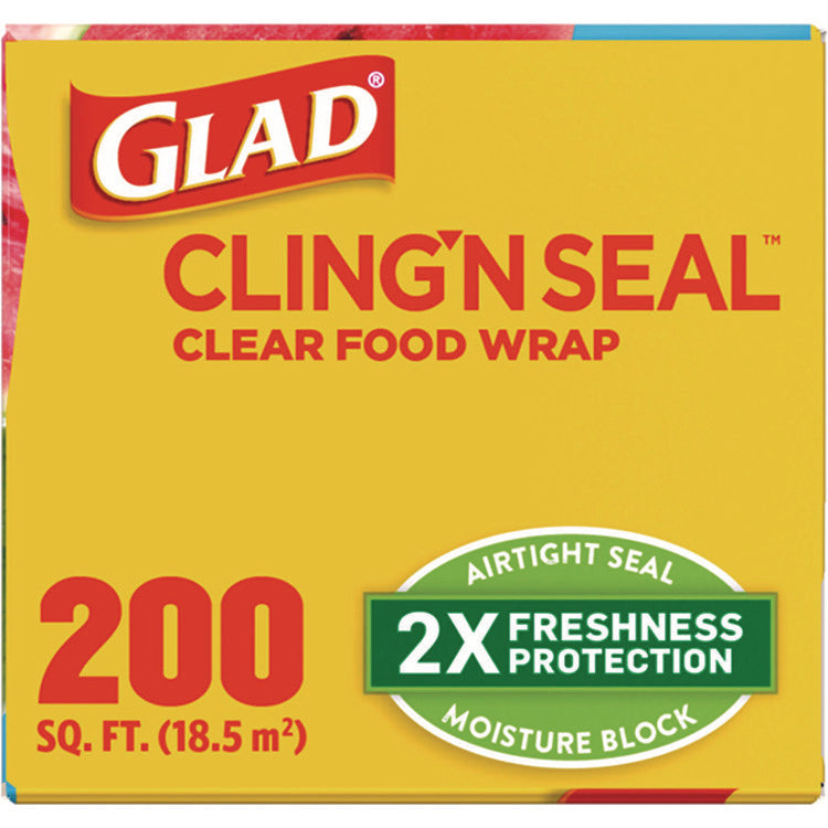 ClingWrap Plastic Wrap, 200 Square Foot Roll, Clear