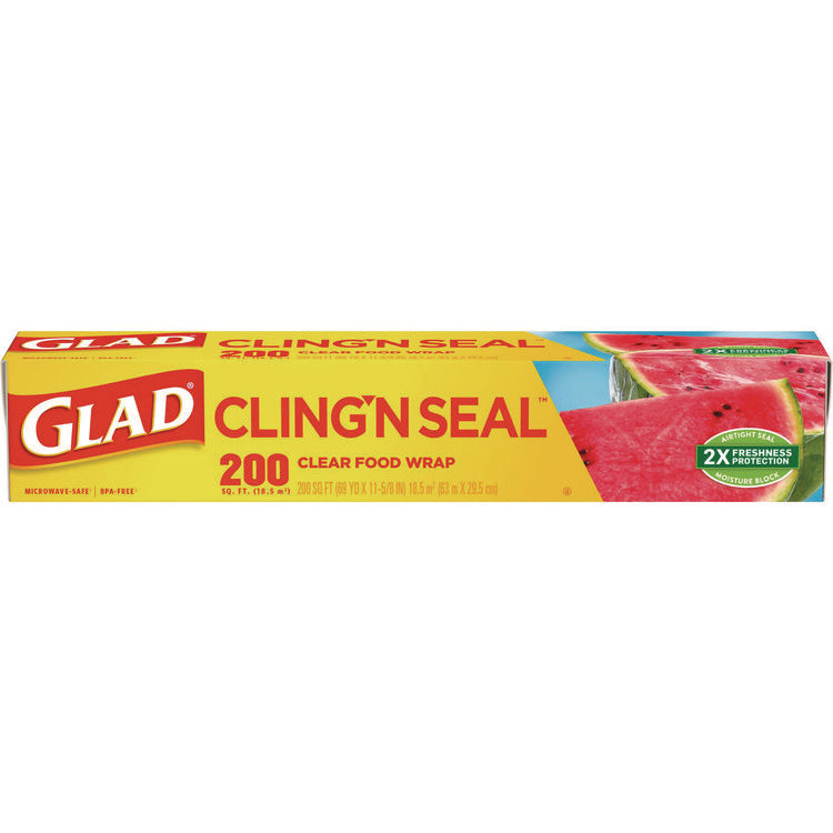 ClingWrap Plastic Wrap, 200 Square Foot Roll, Clear