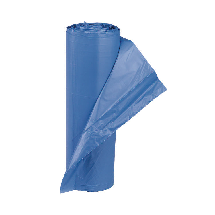 High-Density Commercial Can Liners, 60 gal, 18 mic, 40 x 48 , Blue, 200/Carton