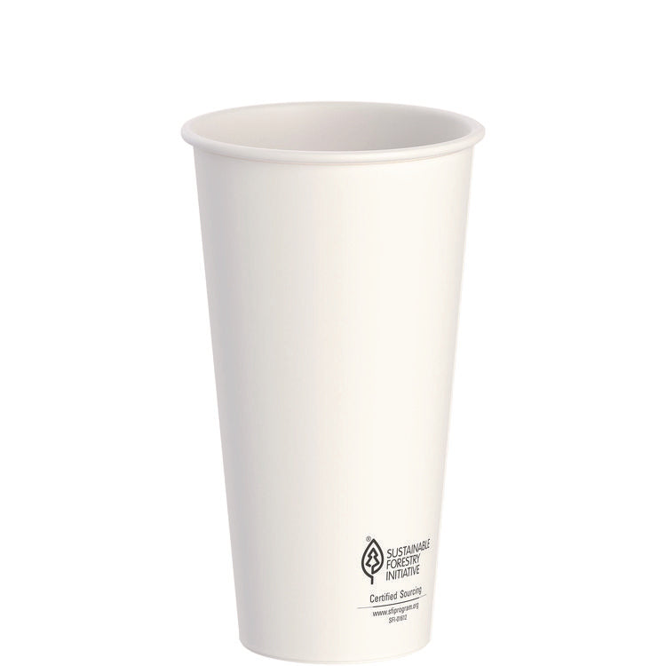 Thermoguard Insulated Paper Hot Cups, 20 oz, White Sustainable Forest Design, 600/Carton