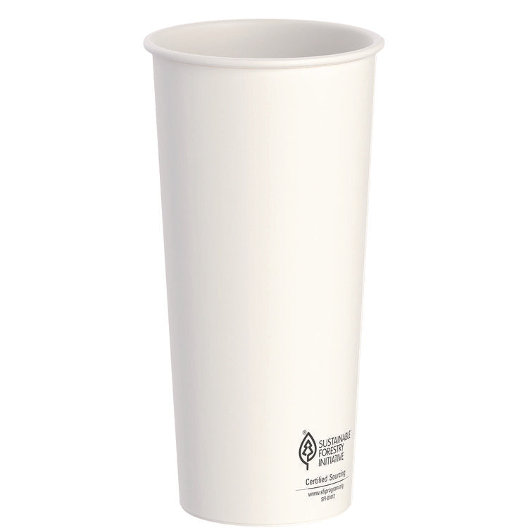 Thermoguard Insulated Paper Hot Cups, 24 oz, White Sustainable Forest Design, 600/Carton