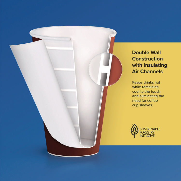 Thermoguard Insulated Paper Hot Cups, 24 oz, Steam Print Design, 600/Carton