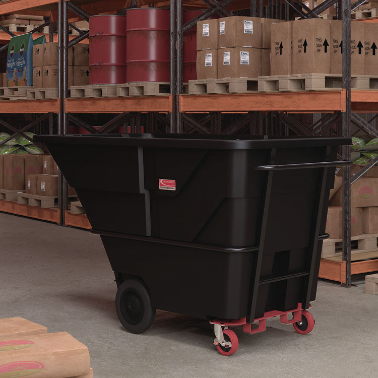 Heavy Duty Tilt Truck, 2 cu yd, Plastic, Black/Red