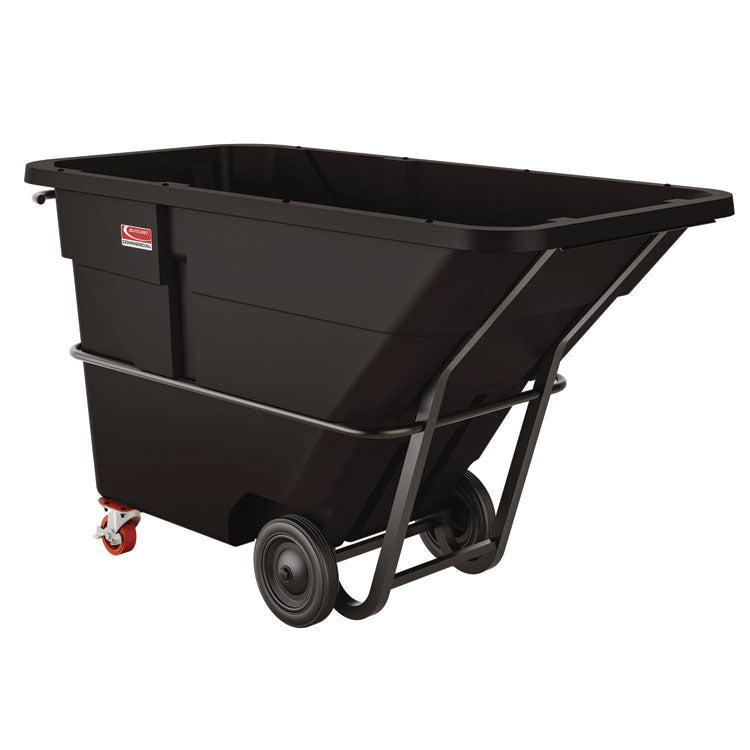 Standard Duty Tilt Truck, 1.5 cu yd, Plastic, Black/Red