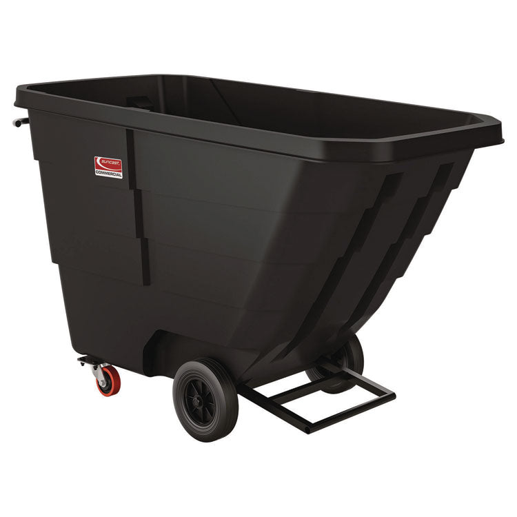 Light Duty Tilt Truck, 1 cu yd, Plastic, Black/Red