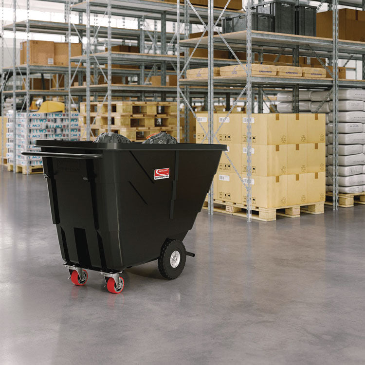 Light Duty Tilt Truck, 0.5 cu yd, Plastic Black/Red