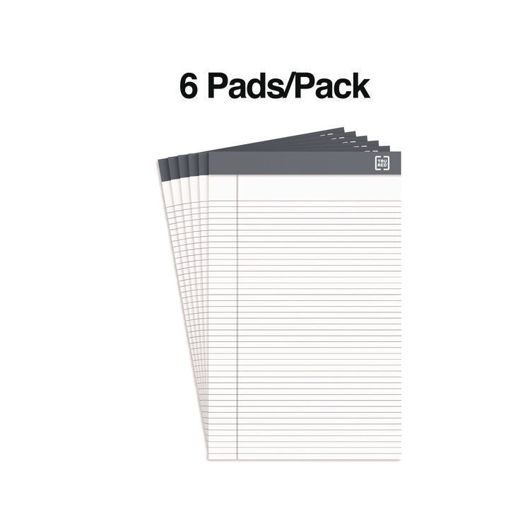 Notepads, Narrow Rule, 50 White 5 x 8 Sheets, 6/Pack