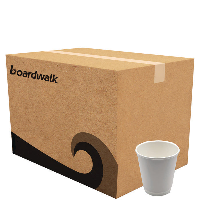 Paper Hot Cups, Double-Walled, 10 oz, White, 500/Carton