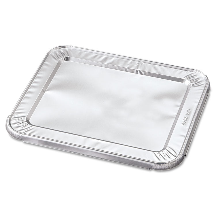 Steam Pan Foil Lids, Fits Half-Size Pan, 30 Gauge, 12.27 x 10.44, 100/Carton