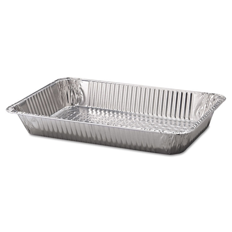 Aluminum Steam Table Pans, Full-Size Deep, 65 Gauge, 3.19 Deep, 12.19 x 20.75, 50/Carton