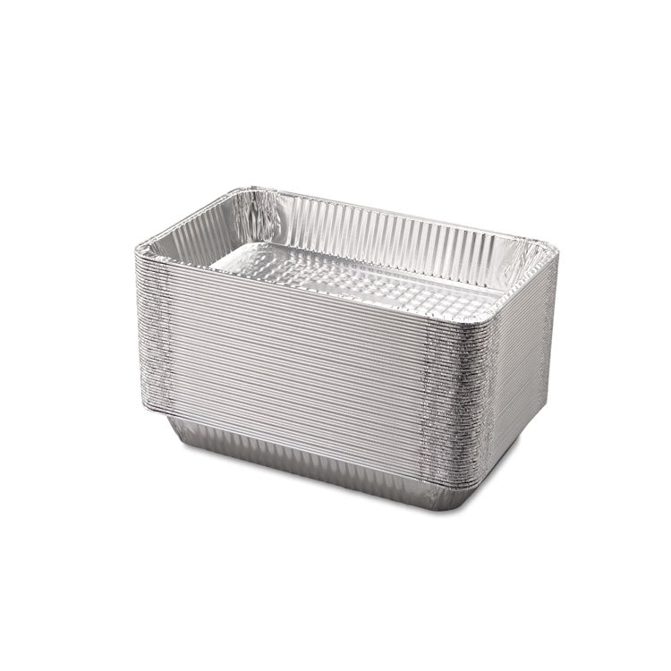 Aluminum Steam Table Pans, Full-Size Deep, 65 Gauge, 3.19 Deep, 12.19 x 20.75, 50/Carton