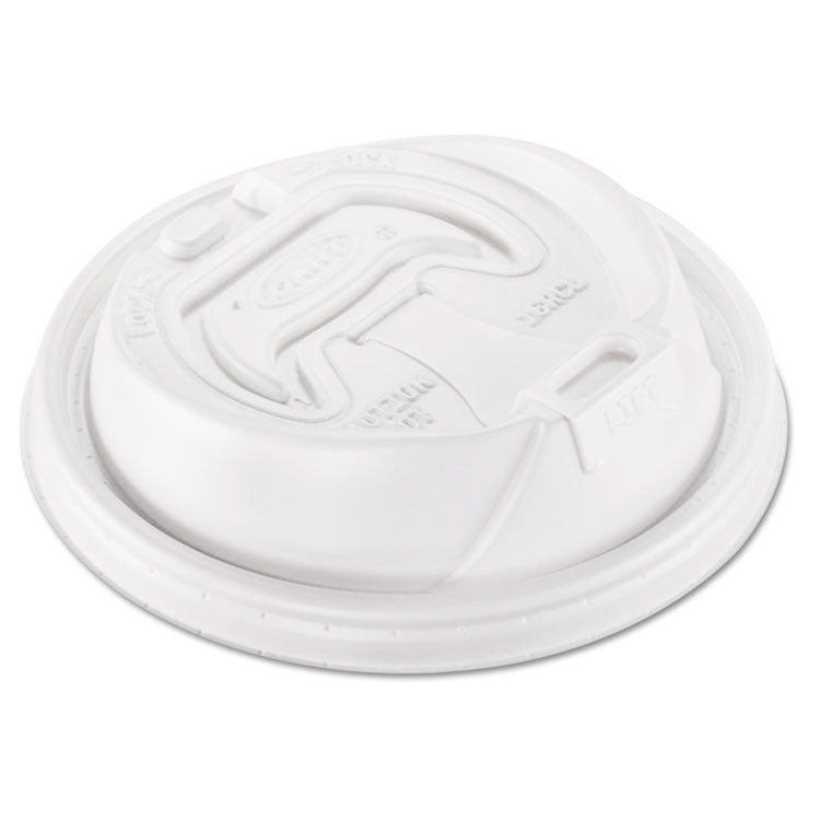 Optima Reclosable Lid, Fits 12 oz to 24 oz Foam Cups, White, 100 Pack, 10 Packs/Carton