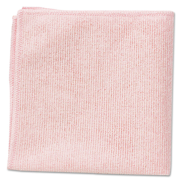 Microfiber Cleaning Cloths, 16 x 16, Pink, 24/Pack