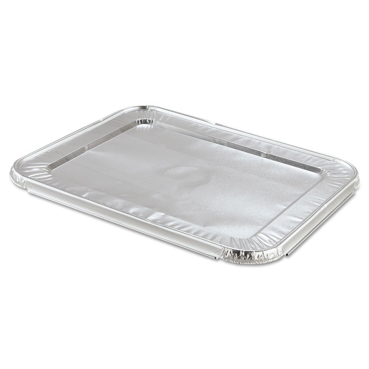 Steam Pan Foil Lids, Fits Half-Size Pan, 25 Gauge, 12.81 x 10.44, 100/Carton