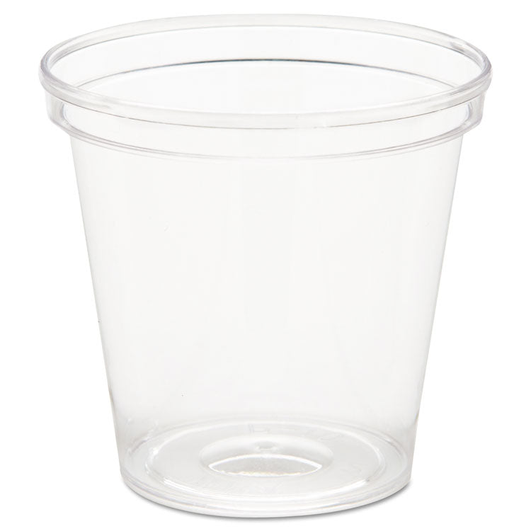 Comet Plastic Portion/Shot Glass, 1 oz, Clear, 50/Pack, 50 Packs/Carton