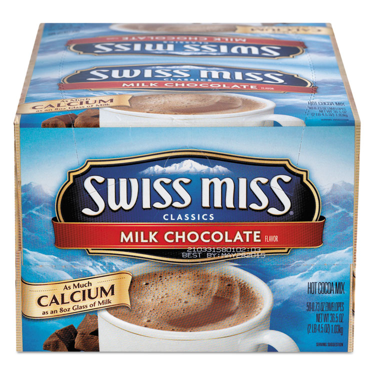 Hot Cocoa Mix, Regular, 0.73 oz. Packets, 50 Packets/Box