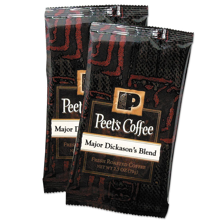Coffee Portion Packs, Major Dickason s Blend, 2.5 oz Frack Pack, 18/Box