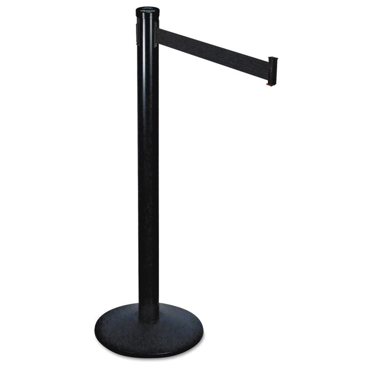 Adjusta-Tape Crowd Control Posts Only, Steel, 40" High, Black, 2/Box