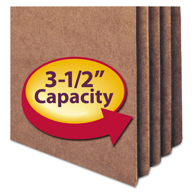 Redrope Drop Front File Pockets, 3.5" Expansion, Letter Size, Redrope, 50/Box