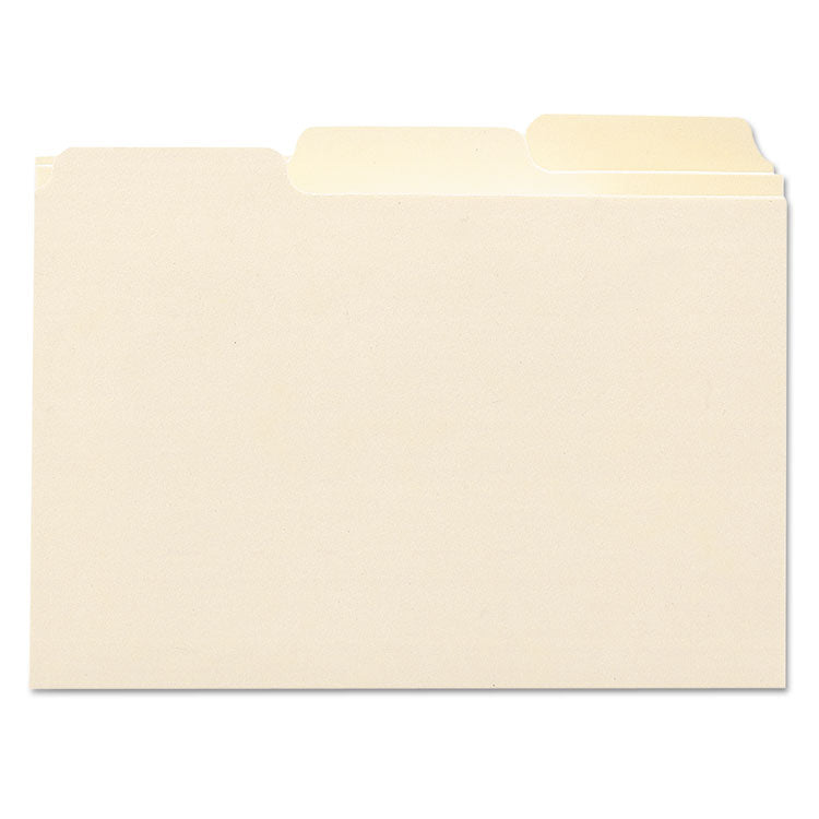 Manila Card Guides, 1/3-Cut Top Tab, Blank, 4 x 6, Manila, 100/Box