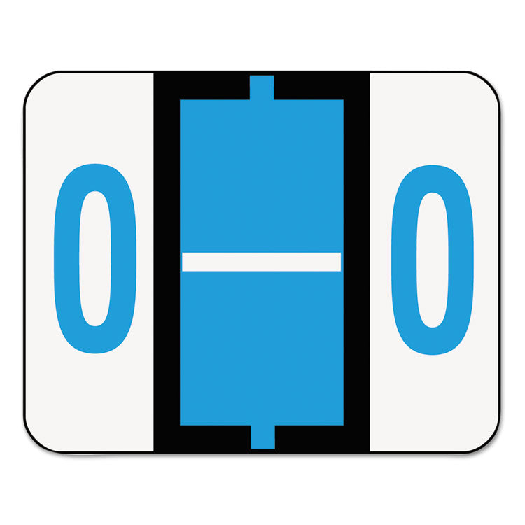 A-Z Color-Coded End Tab Filing Labels, O, 1 x 1.25, White, 500/Roll