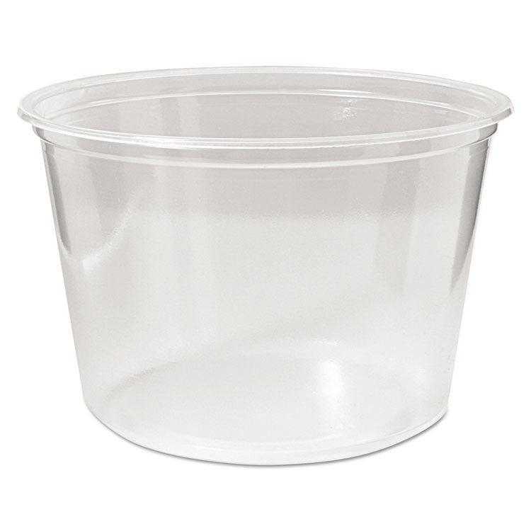Microwavable Deli Containers, 16 oz, 4.6 Diameter x 3 h, Clear, Plastic, 500/Carton
