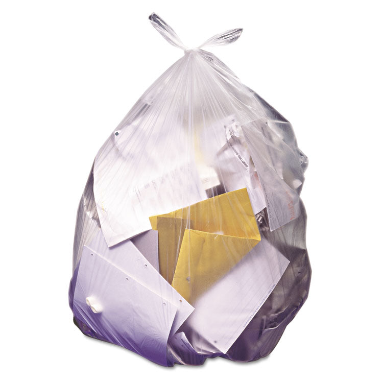 High-Density Waste Can Liners, 56 gal, 22 mic, 43 x 48 , Natural, 25 Bags/Roll, 6 Rolls/Carton