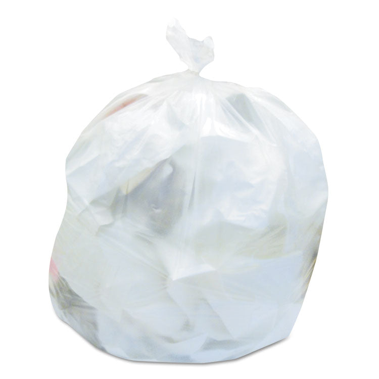 High-Density Waste Can Liners, 30 gal, 8 mic, 30 x 37 , Natural, 25 Bags/Roll, 20 Rolls/Carton