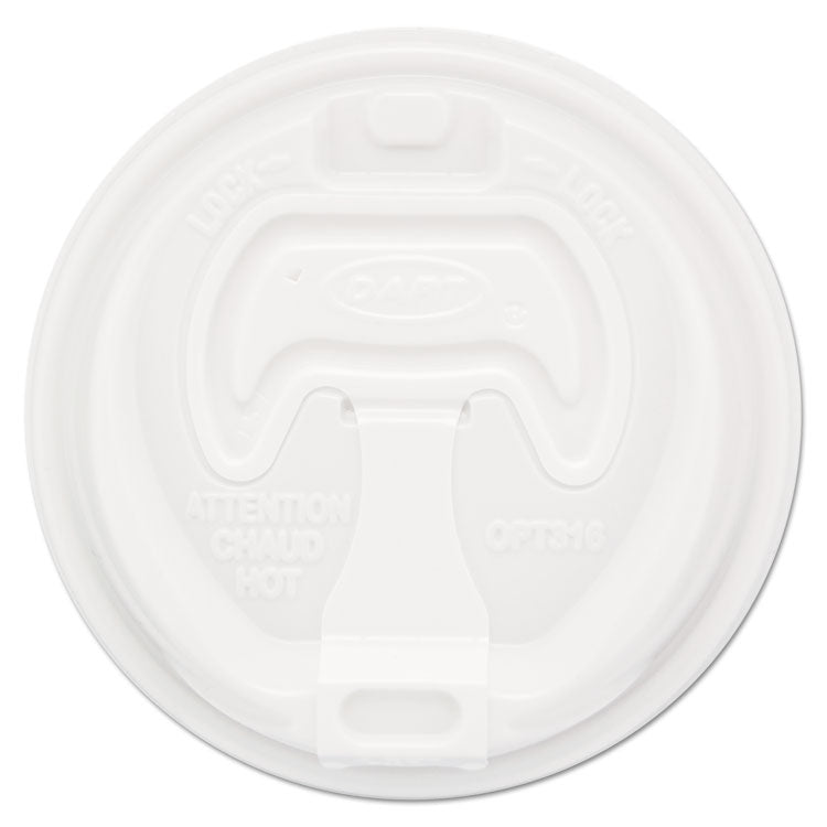 Optima Reclosable Lid, Fits 12 oz to 24 oz Foam Cups, White, 100/Pack