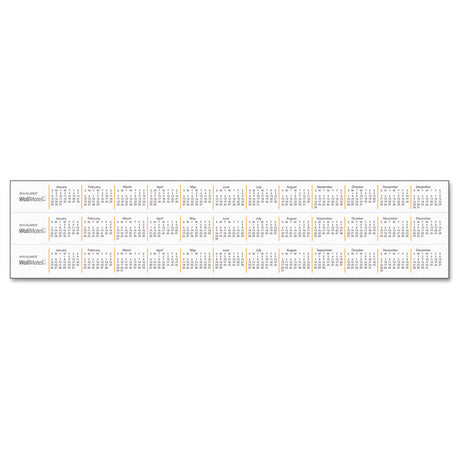 WallMates Self-Adhesive Dry Erase Monthly Planning Surfaces, 36 x 24, White/Gray/Orange Sheets, Undated