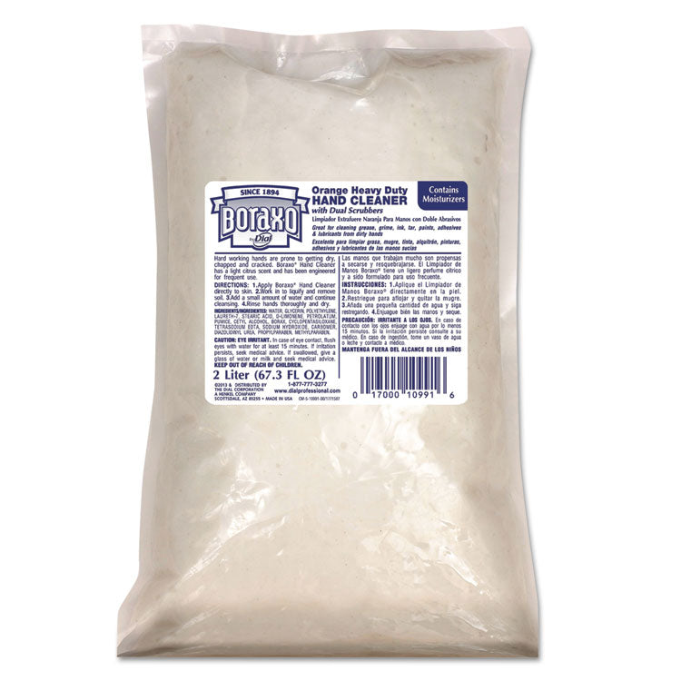 Orange Heavy Duty Hand Cleaner, 2 L Refill Bag, 4/Carton