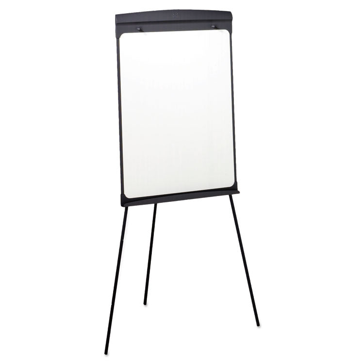 Magnetic Dry Erase Easel, 27 x 35, Graphite Surface, Graphite Plastic Frame