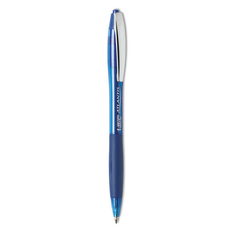 GLIDE Ballpoint Pen, Retractable, Medium 1 mm, Blue Ink, Translucent Blue/Blue Barrel, Dozen