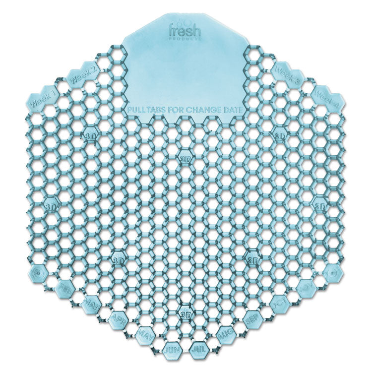 Wave 3D Urinal Deodorizer Screen, Ocean Mist Scent, Blue, 10/Box, 6 Boxes/Carton