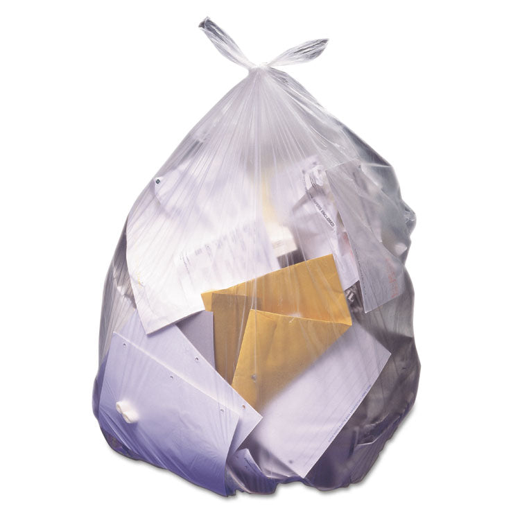 High-Density Waste Can Liners, 56 gal, 14 mic, 43 x 46 , Natural, 25 Bags/Roll, 8 Rolls/Carton