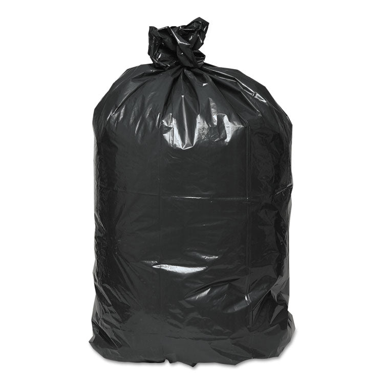 Linear Low Density Recycled Can Liners, 45 gal, 1.25 mil, 40 x 46 , Black, 10 Bags/Roll, 10 Rolls/Carton